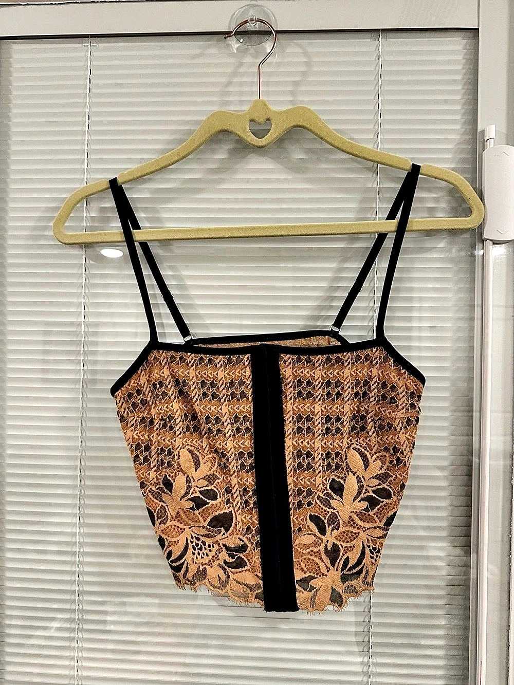 Aerie Floral Lace Bustier Top